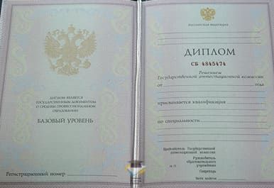 Диплом Ульяновского техникума питания и торговли 2003-2006 годов